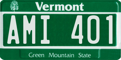 VT license plate AMI401