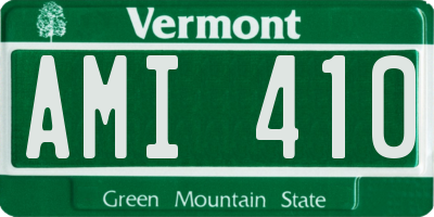 VT license plate AMI410