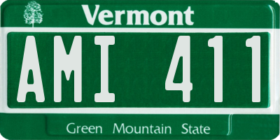 VT license plate AMI411