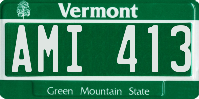 VT license plate AMI413