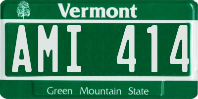 VT license plate AMI414