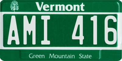 VT license plate AMI416