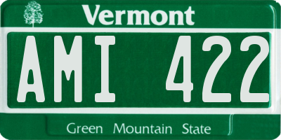 VT license plate AMI422