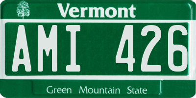 VT license plate AMI426