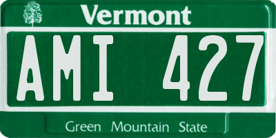 VT license plate AMI427