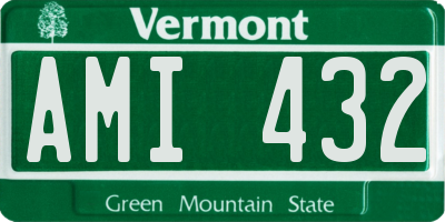 VT license plate AMI432