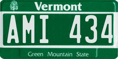 VT license plate AMI434