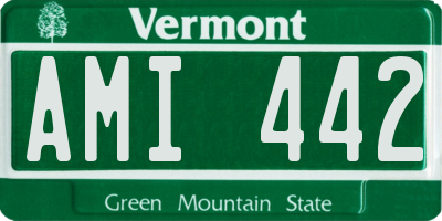 VT license plate AMI442