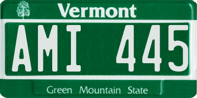 VT license plate AMI445