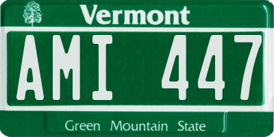 VT license plate AMI447