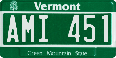 VT license plate AMI451