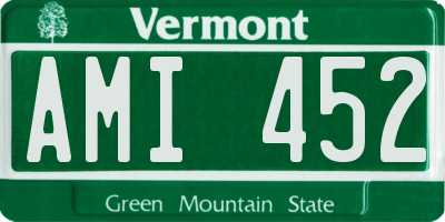 VT license plate AMI452