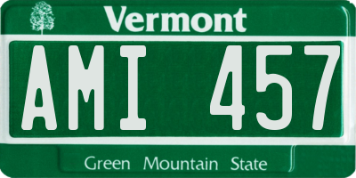 VT license plate AMI457