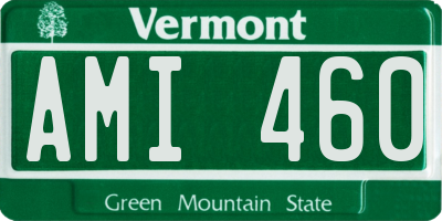 VT license plate AMI460