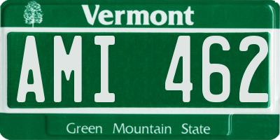 VT license plate AMI462