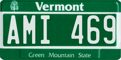 VT license plate AMI469