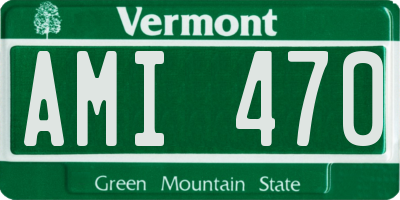 VT license plate AMI470