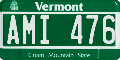 VT license plate AMI476