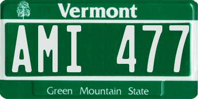 VT license plate AMI477