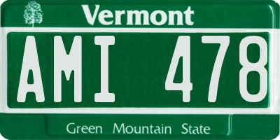 VT license plate AMI478