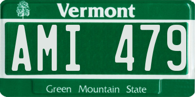 VT license plate AMI479