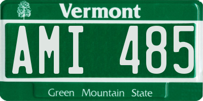 VT license plate AMI485