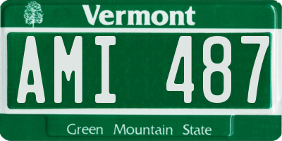 VT license plate AMI487