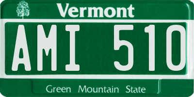 VT license plate AMI510