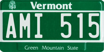 VT license plate AMI515