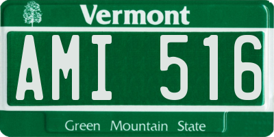 VT license plate AMI516
