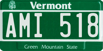 VT license plate AMI518