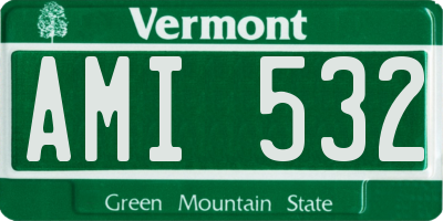 VT license plate AMI532
