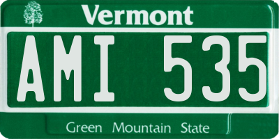 VT license plate AMI535