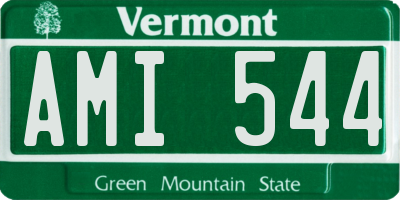 VT license plate AMI544
