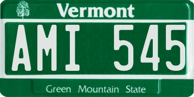 VT license plate AMI545