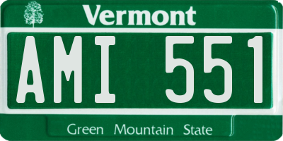 VT license plate AMI551