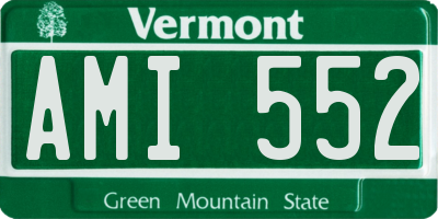VT license plate AMI552