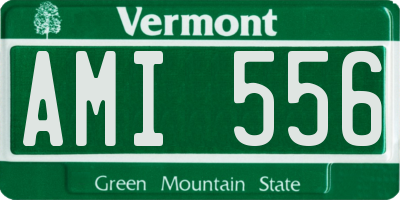 VT license plate AMI556