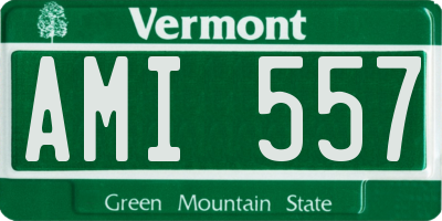 VT license plate AMI557