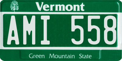 VT license plate AMI558