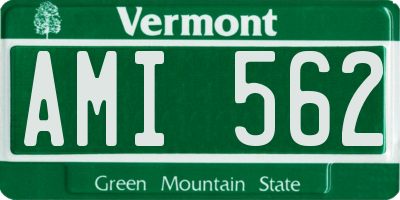 VT license plate AMI562