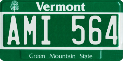 VT license plate AMI564