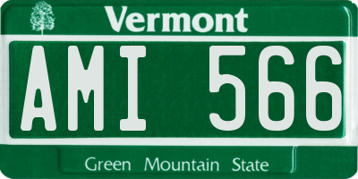VT license plate AMI566