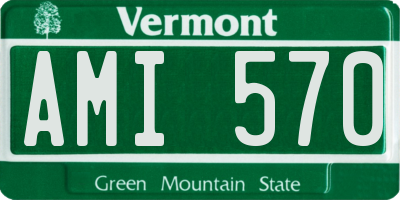 VT license plate AMI570