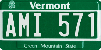 VT license plate AMI571