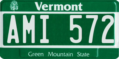VT license plate AMI572