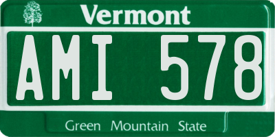 VT license plate AMI578