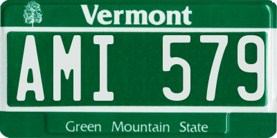 VT license plate AMI579