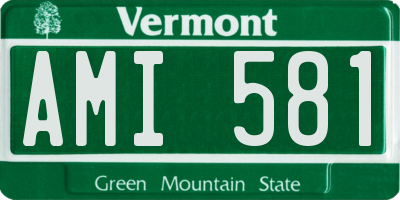 VT license plate AMI581