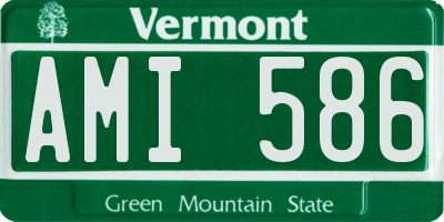 VT license plate AMI586